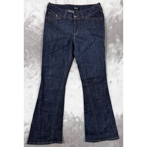 Women's Allen B. Schwartz Out On The Town Jeans Dark Rinse Size 8x33 Flare/Bell